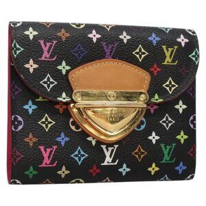 LOUIS VUITTON Multicolor Portefeuille Koala Wallet Black M58087 LV Auth